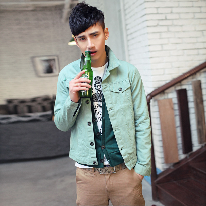 2019 new pattern men's wear coat Winter jackets Korean Edition Self cultivation Metrosexual Denim Jacket coat Men's suitin the Men's clothing, Jacket  category - from Buy2taobao.com to provide professional Taobao agent buy service