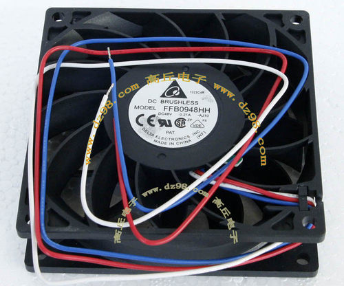 DELTA台达FFB0948HH 48V 0.21A 温控滚珠轴承风扇 自带温度传感器