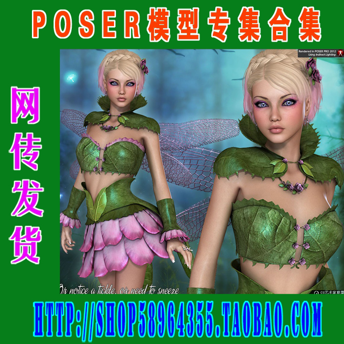 Poser 模型专集——树叶服装合集(3M-090)