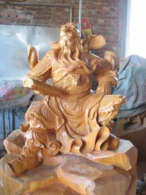 摆件关公像人物木雕特价