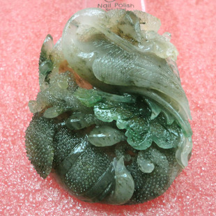 玉如意 南阳独山玉吊坠仙鹤天蓝料巧色精雕南阳独玉挂件独占鳌头2