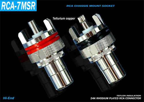 雅宝YARBO德国雅堡 RCA-7MSR发烧镀铑白金莲花母 RCA母头