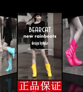 加厚新款bearcat雨鞋套 女新款时尚出口韩国 防滑防水 百搭雨靴套