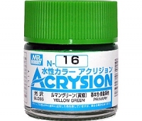 MR.HOBBY/郡仕 N16 黄绿色 ACRYSION系10ml水性模型油漆
