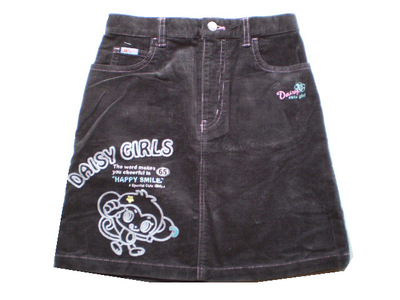 DAISY LOVERS深咖啡色电脑绣灯心绒裙160-Q