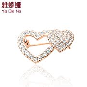 Ya na jewelry love heart flowers Korea pin fashion brooch brooch shawl chain clasp xzx020