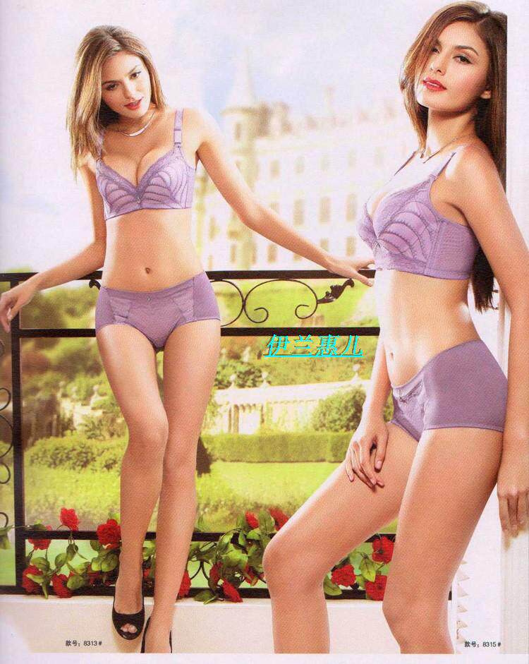 天姿芳文胸8313B中厚模杯甜美漂亮紫色聚拢上托加宽调整型内衣女