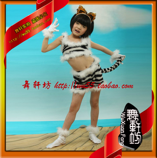 儿童舞蹈演出服装幼儿园小猫咪咪动物服花猫卡通服儿童动物表演服