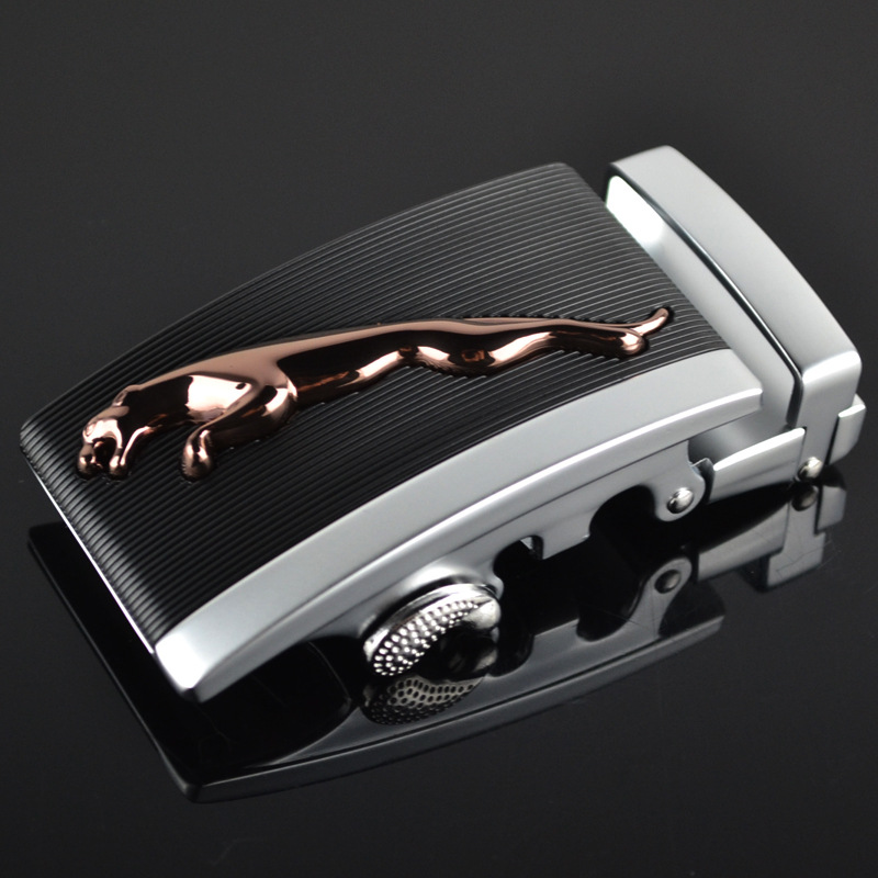 男耐磨合金自动扣皮带头3.5CM卡槽锯齿平滑扣裤带头腰带豹子扣头