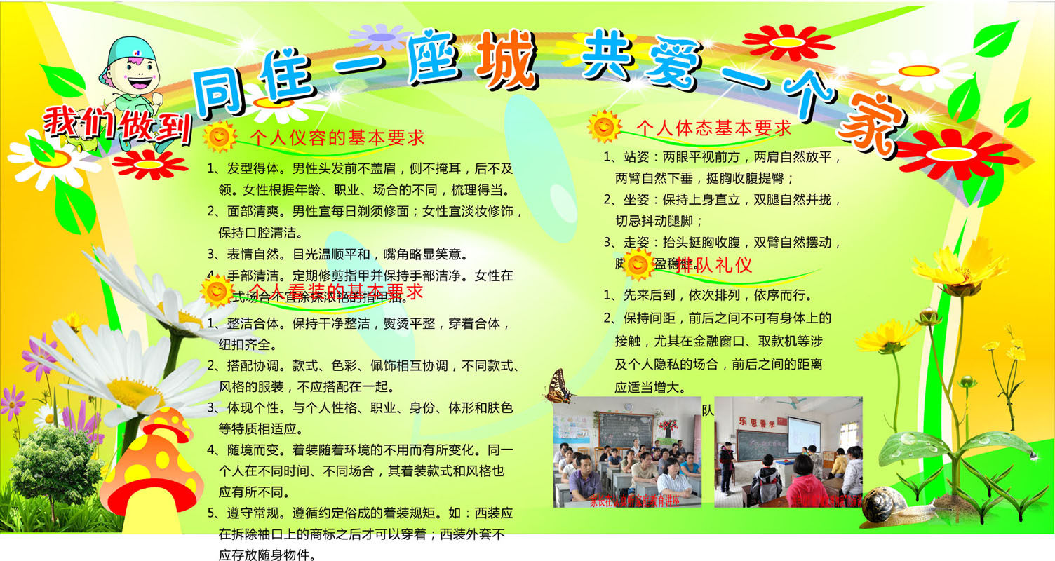 632海报印制海报展板素材781文明礼貌个人仪容着装体态要求