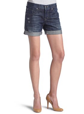 国内现货【美国购】level 99 boyfriend破洞卷边牛仔短裤