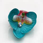 Smiling Korean Orchid package email rhinestone brooch women fancy brooch pin clasp Korea chest flowers