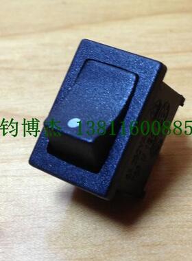 台湾进口宏聚船型开关MR-1-140-C5N-BB 2脚带点黑色复位翘板开关