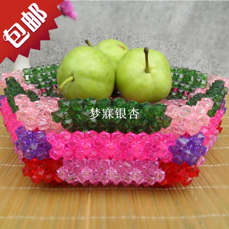 DIY 手工串珠 居家工藝品 手工藝品 珠編成品 果盤在類目 家居飾品, 裝飾器皿, 果盤/果簍中 - 來自Buy2taobao.com提供專業的淘寶代購服務