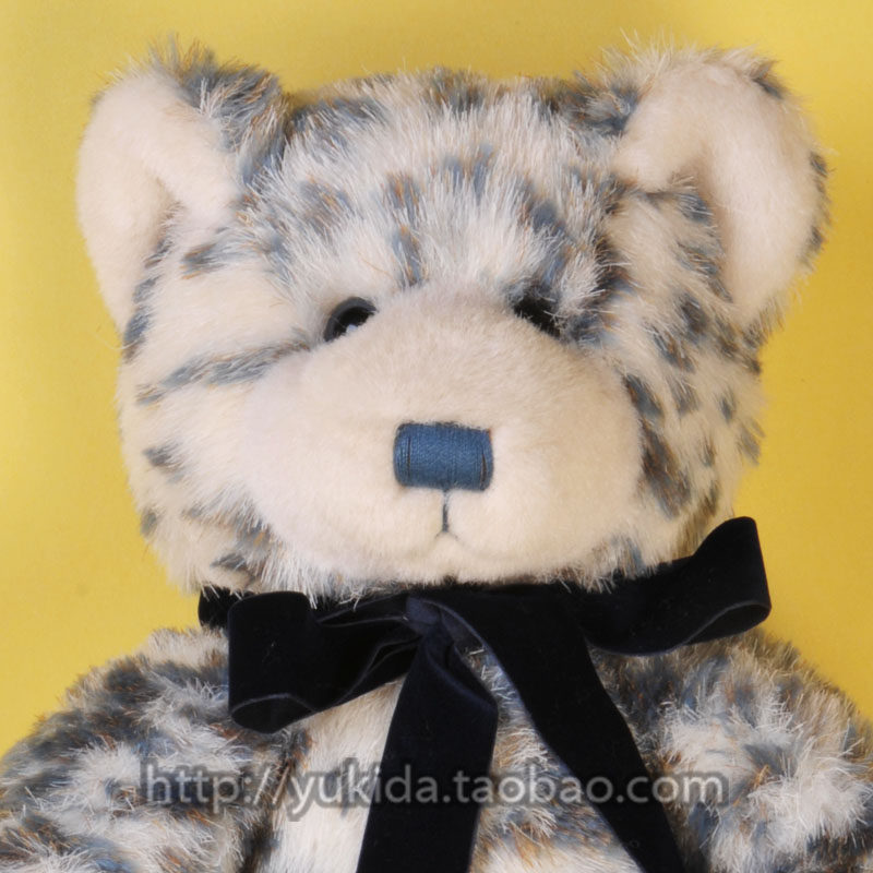 正版CEXO Teddy 炫彩蓝色豹纹泰迪熊毛绒布艺类玩具公仔