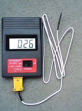 感温线便携式数显电子 1米K型热电偶 温度计TM902测温表