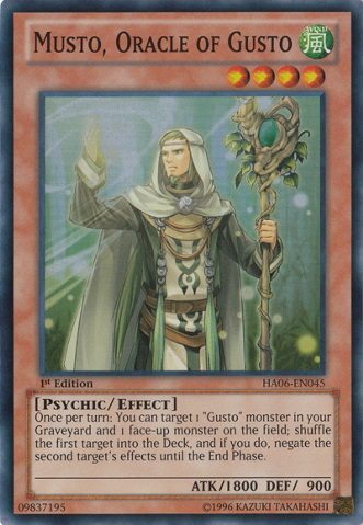 游戏王 美版 正版 - 薰风的神官 穆斯托 Musto, Oracle/面闪/HA06
