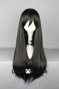 黑中长动漫假发+目隐都市/阳炎/楯山文乃 cosplay假发
