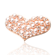 Ya-na/genuine love Peach Flower pins collar rhinestone Pearl brooch 094