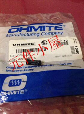 OHMITE 进口原装  无感电阻 13FR030E 3W 0.03R 1%  30mR