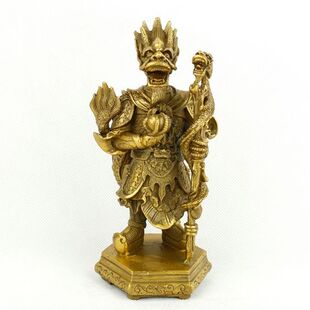 纯黄铜龙王爷神像东海龙王铜像家居客厅供奉佛像风水工艺礼品摆饰