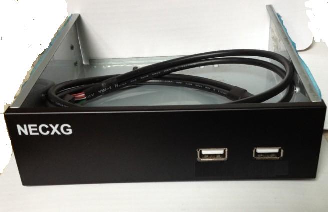 NECXG USB2.0光驱位前置面板 档板线 支持USB3.0 移动硬盘 5.25寸