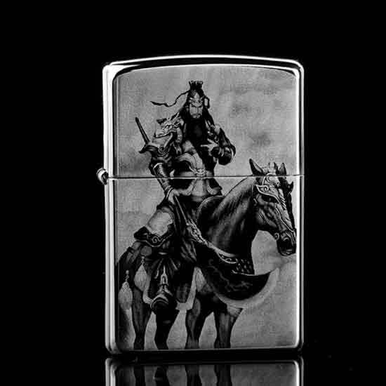美国原装正品 ZIPPO打火机 芝宝 黑冰关公赤兔马 关云长 专柜正版
