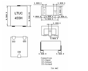 G等通讯滤波器 LTUC455E LTUC455H 晶振滤波器