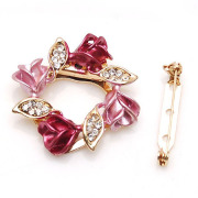 Smiling Korean rhinestones brooch scarf buckle female fancy brooch pin clasp Korea jewelry 809888