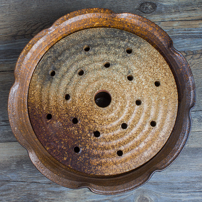 拾趣阁纯手工粗陶壶垫仿古茶具