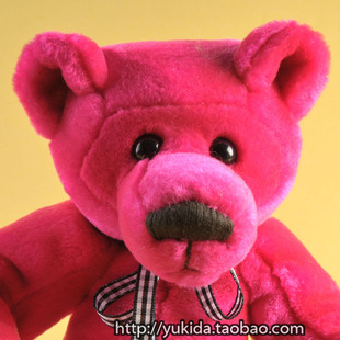 女生礼物 Teddy 泰迪熊毛绒布艺类玩具公仔bear 玫瑰红 正版 CEXO