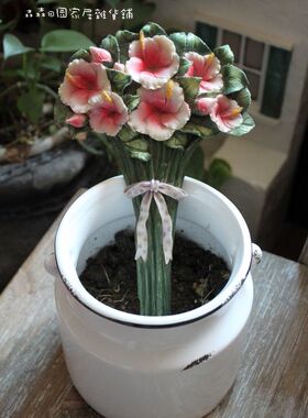 立体树脂花束百合康乃馨家居装饰