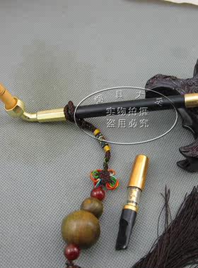 旱烟袋 两用 叶子烟旱烟杆旱烟锅合金烟锅 烟嘴