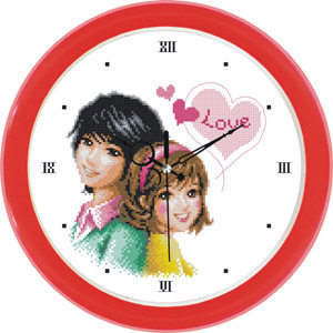 爱丽丝十字绣钟面-ZB021-心中的爱14ct小格(33*33)cross stitch|ruв категории домашний ткань, вышивка крестом и инструментов, принадлежностей, вышивка крестом suite - от Buy2taobao.com для оказания профессиональной услуги покупки агента Taobao