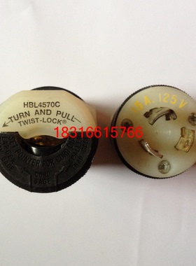 原装美国荷宝HBL4570C/5266C/4720C/4729C电源插头插座15A 125V