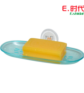 易E时代0004盒 大尺寸防水吸盘香皂盒 双格大块肥皂专用
