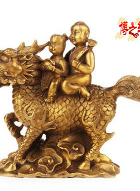卧室麒麟送子摆件风水家居摆设