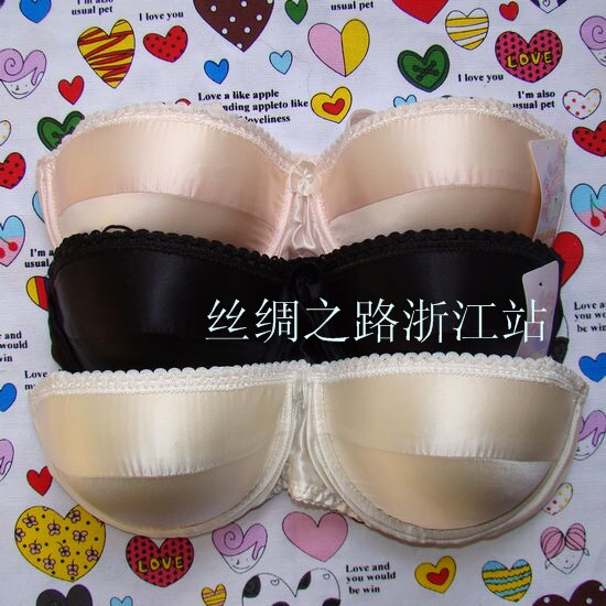 清仓贝女梦真丝文胸纯桑蚕丝脱带