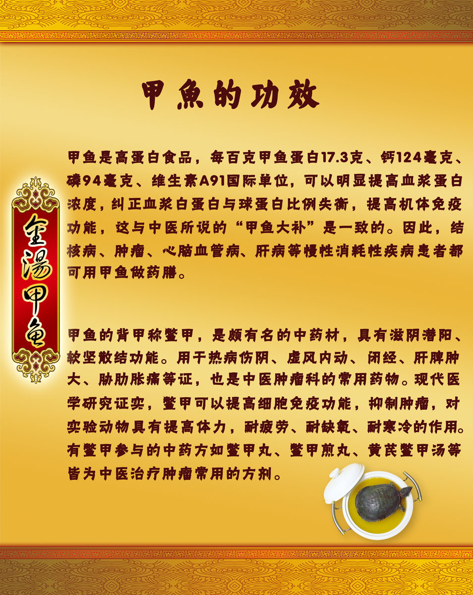 海报印制210海报展板素材(制作)1062甲鱼的功效
