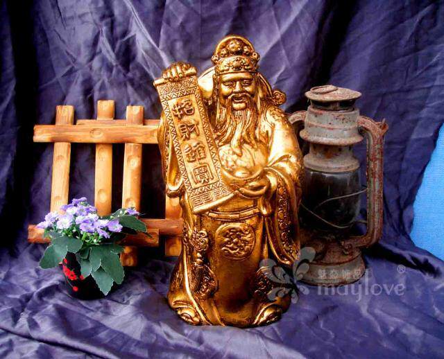 祭神拜神用具 镀金仿古财神爷  工艺陶瓷饰品摆件