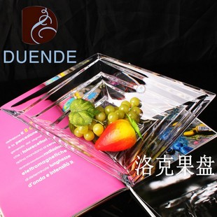 原装 创意水晶果斗果盘乔迁送礼家居客厅水果盘 进口捷克Duende时尚