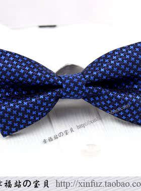 韩版男士领结 优雅宝蓝色时尚领结 商务婚宴正装主持休闲搭配领结