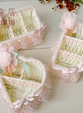 麻线编工艺筐/控器器筐/杂物筐/储物筐收纳筐阶梯型E130830-1