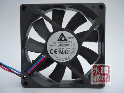 台达 DELTA 8厘米大风量风扇 8015 12V 0.40A AFB0812SHB 双滚珠