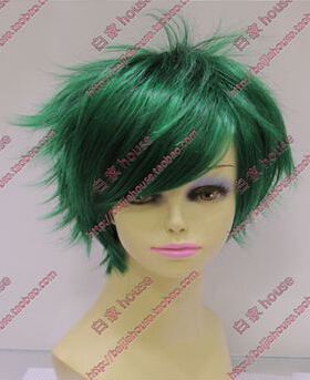cosplay假发 黑子的篮球 绿间真太郎 Midorima Shintaro 绿色反翘