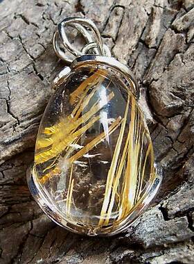 天然钛晶猫眼效应招财吊坠