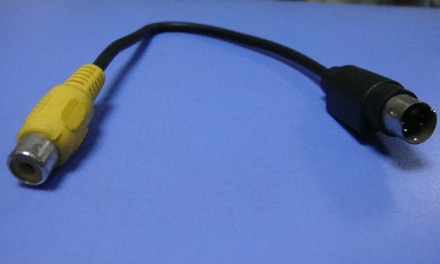 S端子公转AV母头 视频转接线 S-VIDIO to AV莲花孔线 4针转AV母头