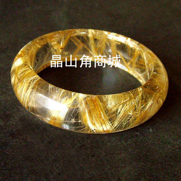 晶山角商城天然钛晶发晶手镯