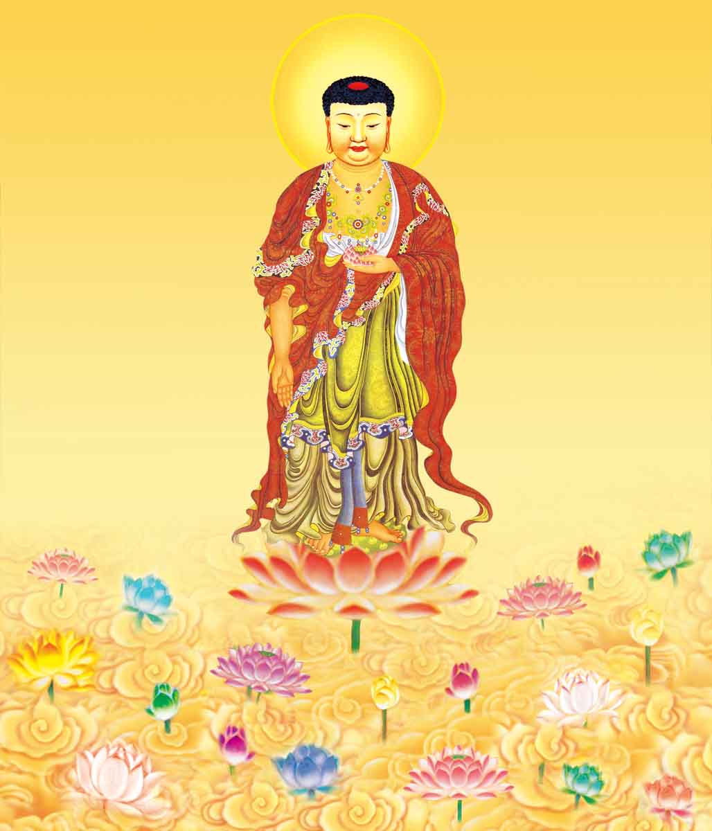 海报印制205壁画挂画装饰画素材115莲花佛相图片墙画tif