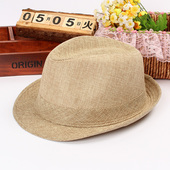 亲子潮春夏天礼帽韩版 潮男士 帽子英伦爵士帽女礼貌男草帽沙滩帽